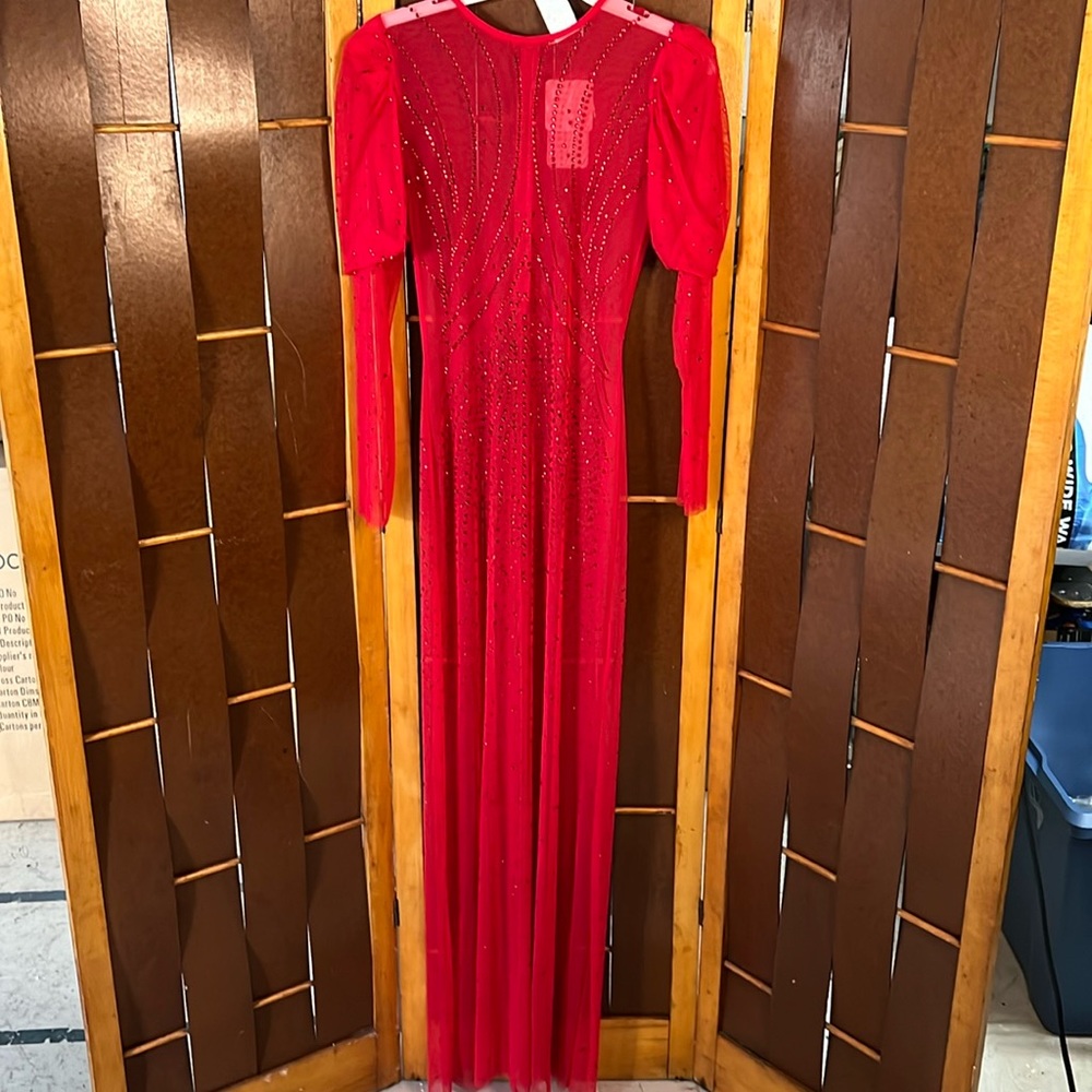 NWT Kiki Riki mesh rhinestone dress.